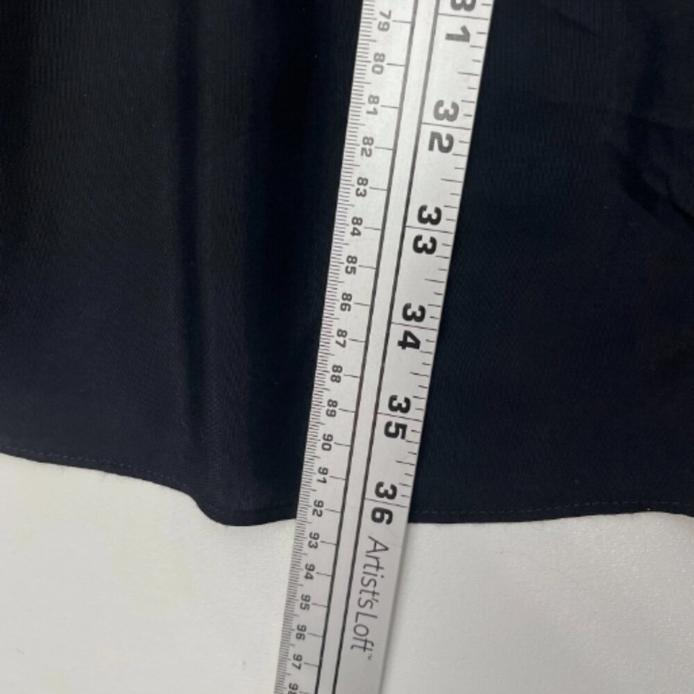 Aoyama Itchome Anthropologie Black Tuxedo Dress Asymmetrical 100% Viscose - Picture 8 of 11